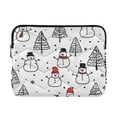 thumbnail image 1 of FORMRS 13-13.3 inch Laptop Sleeve Case Soft Carrying Quilted Computer Bag Cover, Black Cartoon Snowmen, 1 of 7