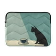 thumbnail image 1 of FORMRS 13-13.3 inch Laptop Sleeve Case Soft Carrying Quilted Computer Bag Cover, Black Cat, 1 of 7