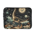 thumbnail image 1 of FORMRS 13-13.3 inch Laptop Sleeve Case Soft Carrying Quilted Computer Bag Cover, Black Dinosaur, 1 of 7