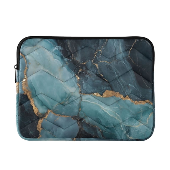 FORMRS 13"-13.3" Laptop Sleeve Protective Case Soft Carrying Quilted Computer Bag Cover, Black Marble