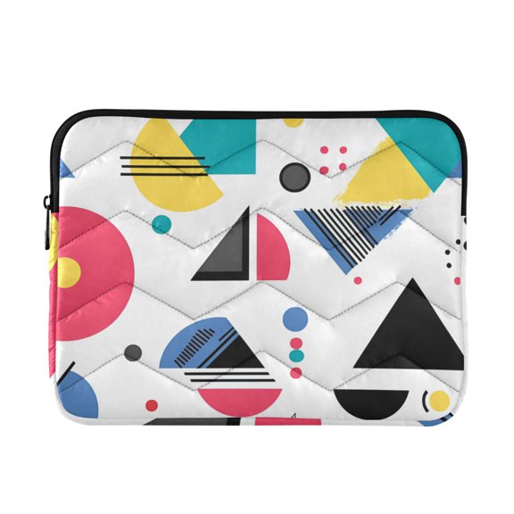 FORMRS 13-13.3 inch Laptop Sleeve Case Soft Carrying Quilted Computer Bag Cover, Black Retro Pattern