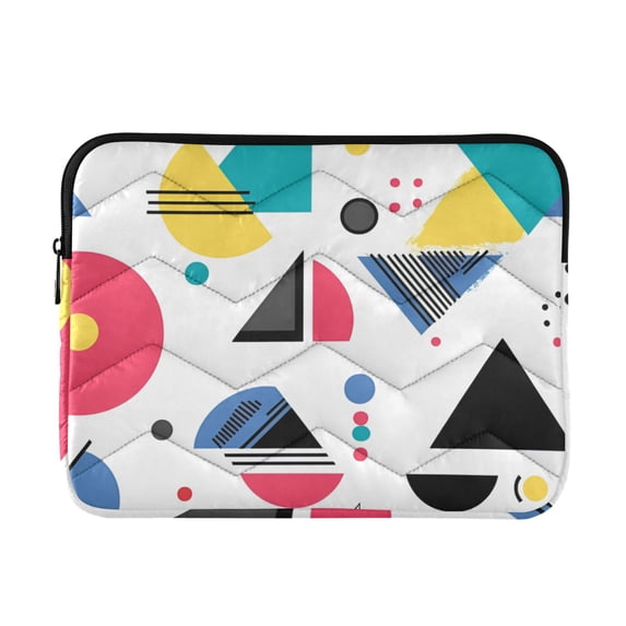 FORMRS 13-13.3 inch Laptop Sleeve Case Soft Carrying Quilted Computer Bag Cover, Black Retro Pattern