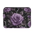 thumbnail image 1 of FORMRS 13-13.3 inch Laptop Sleeve Case Soft Carrying Quilted Computer Bag Cover, Black Roses, 1 of 7