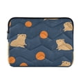 thumbnail image 1 of FORMRS 13-13.3 inch Laptop Sleeve Case Soft Carrying Quilted Computer Bag Cover, Blue Capybaras, 1 of 7