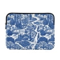 thumbnail image 1 of FORMRS 13"-13.3" Laptop Sleeve Protective Case Soft Carrying Quilted Computer Bag Cover, Blue Garden Pattern, 1 of 7