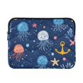 thumbnail image 1 of FORMRS 13"-13.3" Laptop Sleeve Protective Case Soft Carrying Quilted Computer Bag Cover, Blue Jellyfish, 1 of 7