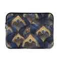 thumbnail image 1 of FORMRS 13-13.3 inch Laptop Sleeve Case Soft Carrying Quilted Computer Bag Cover, Blue Peacock Feathers Pattern, 1 of 7