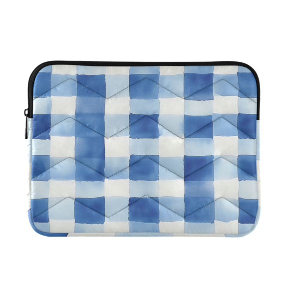 FORMRS 13-13.3 inch Laptop Sleeve Case Soft Carrying Quilted Computer Bag Cover, Blue Plain