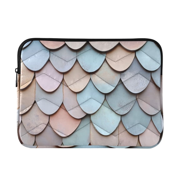 FORMRS 13-13.3 inch Laptop Sleeve Case Soft Carrying Quilted Computer Bag Cover, Blue Shimmering Pattern