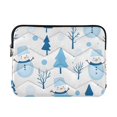 thumbnail image 1 of FORMRS 13"-13.3" Laptop Sleeve Protective Case Soft Carrying Quilted Computer Bag Cover, Blue Simple Cartoon Snowmen, 1 of 7