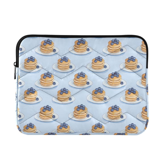 FORMRS 13"-13.3" Laptop Sleeve Protective Case Soft Carrying Quilted Computer Bag Cover, Blueberry Pancake Pattern