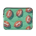 thumbnail image 1 of FORMRS 13-13.3 inch Laptop Sleeve Case Soft Carrying Quilted Computer Bag Cover, Brown American Footballs, 1 of 7