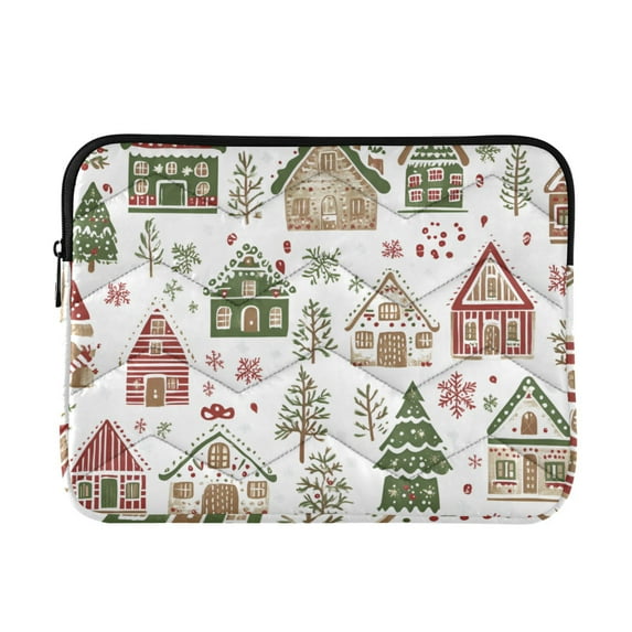 FORMRS 13-13.3 inch Laptop Sleeve Case Soft Carrying Quilted Computer Bag Cover, Brown Christmas House