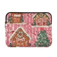 thumbnail image 1 of FORMRS 13-13.3 inch Laptop Sleeve Case Soft Carrying Quilted Computer Bag Cover, Brown Gingerbread Houses, 1 of 7