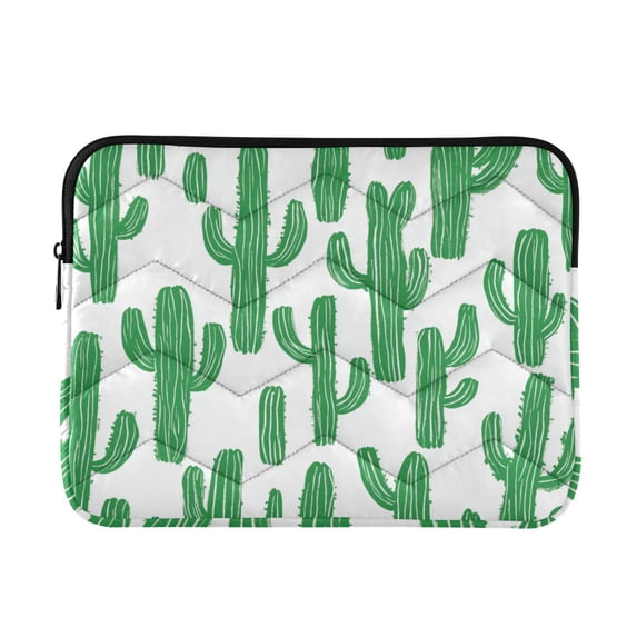 FORMRS 13"-13.3" Laptop Sleeve Protective Case Soft Carrying Quilted Computer Bag Cover, Cactus Pattern