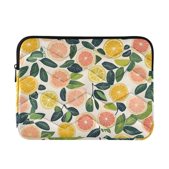 FORMRS 13"-13.3" Laptop Sleeve Protective Case Soft Carrying Quilted Computer Bag Cover, Citrus Fruits