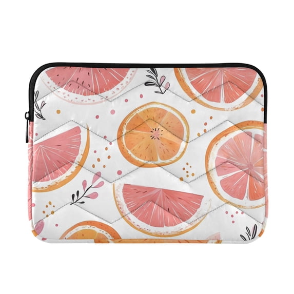 FORMRS 13-13.3 inch Laptop Sleeve Case Soft Carrying Quilted Computer Bag Cover, Citrus Slice