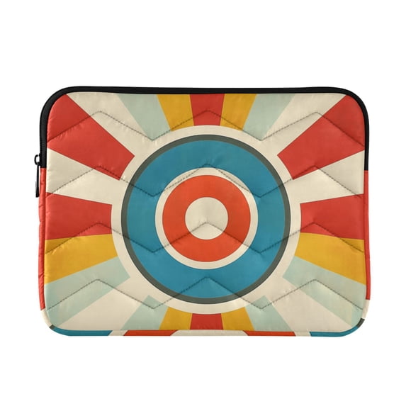 FORMRS 13-13.3 inch Laptop Sleeve Case Soft Carrying Quilted Computer Bag Cover, Colorful Circles
