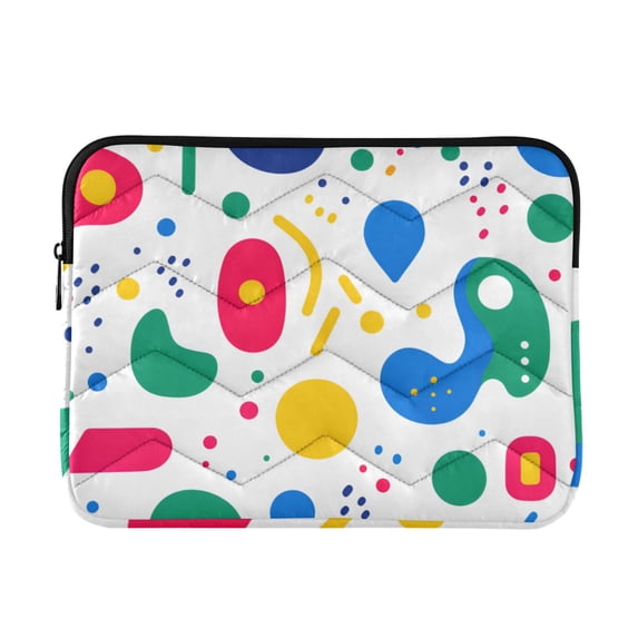 FORMRS 13-13.3 inch Laptop Sleeve Case Soft Carrying Quilted Computer Bag Cover, Colorful Round