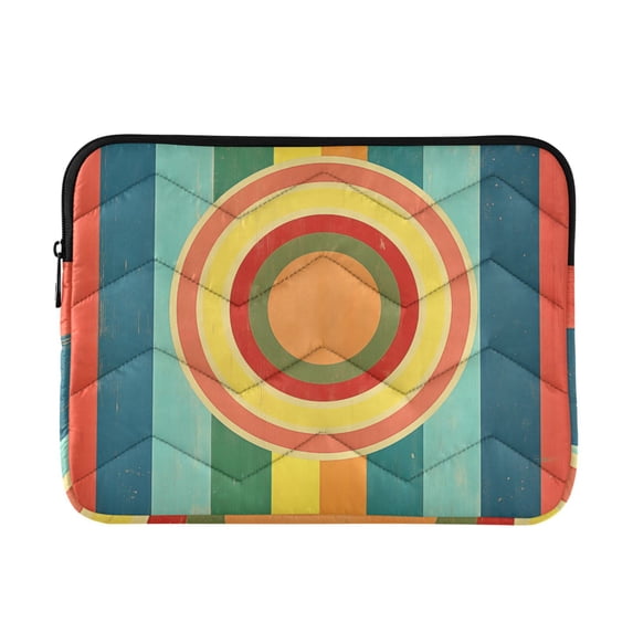 FORMRS 13-13.3 inch Laptop Sleeve Case Soft Carrying Quilted Computer Bag Cover, Colorful Stripes