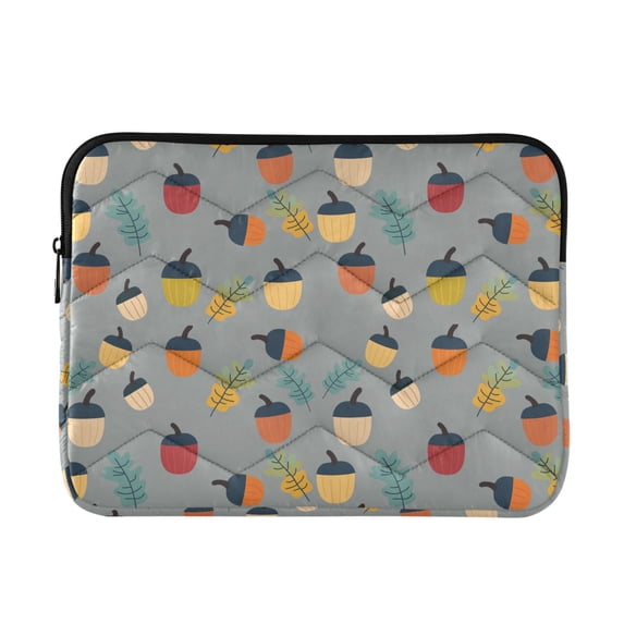 FORMRS 13-13.3 inch Laptop Sleeve Case Soft Carrying Quilted Computer Bag Cover, Cute Acorns Pattern