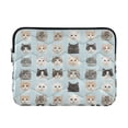 thumbnail image 1 of FORMRS 13"-13.3" Laptop Sleeve Protective Case Soft Carrying Quilted Computer Bag Cover, Cute Cat Faces, 1 of 7