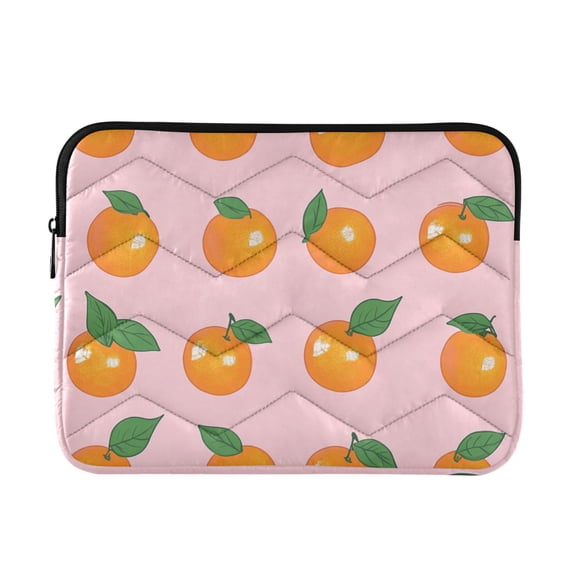 FORMRS 13"-13.3" Laptop Sleeve Protective Case Soft Carrying Quilted Computer Bag Cover, Cute Oranges