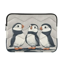 FORMRS 13-13.3 inch Laptop Sleeve Case Soft Carrying Quilted Computer Bag Cover, Cute Puffin