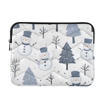 FORMRS 13-13.3 inch Laptop Sleeve Case Soft Carrying Quilted Computer Bag Cover, Cute Snowmen