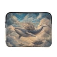 thumbnail image 1 of FORMRS 13-13.3 inch Laptop Sleeve Case Soft Carrying Quilted Computer Bag Cover, Floating Whale, 1 of 7