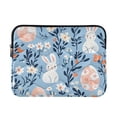 thumbnail image 1 of FORMRS 13"-13.3" Laptop Sleeve Protective Case Soft Carrying Quilted Computer Bag Cover, Floral Easter Rabbits, 1 of 7