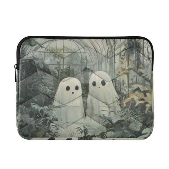 FORMRS 13"-13.3" Laptop Sleeve Protective Case Soft Carrying Quilted Computer Bag Cover, Ghosts Playing in A Garden