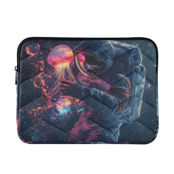 FORMRS 13"-13.3" Laptop Sleeve Protective Case Soft Carrying Quilted Computer Bag Cover, Glowing Jellyfish
