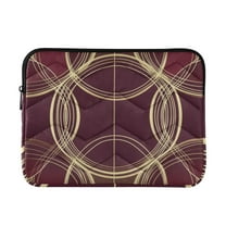 FORMRS 13-13.3 inch Laptop Sleeve Case Soft Carrying Quilted Computer Bag Cover, Gold Abstract Pattern