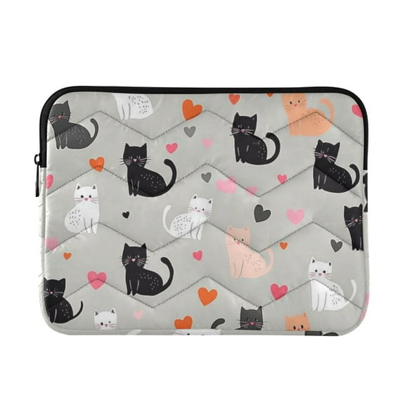 FORMRS 13-13.3 inch Laptop Sleeve Case Soft Carrying Quilted Computer Bag Cover, Gray Cartoon Pattern