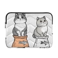 thumbnail image 1 of FORMRS 13"-13.3" Laptop Sleeve Protective Case Soft Carrying Quilted Computer Bag Cover, Gray Cute Chubby Cat, 1 of 7