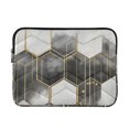 thumbnail image 1 of FORMRS 13-13.3 inch Laptop Sleeve Case Soft Carrying Quilted Computer Bag Cover, Gray Hexagons, 1 of 7