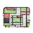 thumbnail image 1 of FORMRS 13-13.3 inch Laptop Sleeve Case Soft Carrying Quilted Computer Bag Cover, Green Abstract Geometric, 1 of 7
