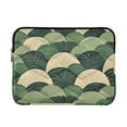 thumbnail image 1 of FORMRS 13"-13.3" Laptop Sleeve Protective Case Soft Carrying Quilted Computer Bag Cover, Green Abstract Shapes, 1 of 7