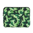 thumbnail image 1 of FORMRS 13"-13.3" Laptop Sleeve Protective Case Soft Carrying Quilted Computer Bag Cover, Green Camouflage Pattern, 1 of 7