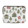 thumbnail image 1 of FORMRS 13-13.3 inch Laptop Sleeve Case Soft Carrying Quilted Computer Bag Cover, Green Christmas House, 1 of 7