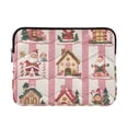 thumbnail image 1 of FORMRS 13-13.3 inch Laptop Sleeve Case Soft Carrying Quilted Computer Bag Cover, Green Christmas Houses, 1 of 7