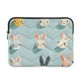 thumbnail image 1 of FORMRS 13"-13.3" Laptop Sleeve Protective Case Soft Carrying Quilted Computer Bag Cover, Green Cute Rabbits, 1 of 7