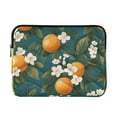 thumbnail image 1 of FORMRS 13"-13.3" Laptop Sleeve Protective Case Soft Carrying Quilted Computer Bag Cover, Green Floral Orange, 1 of 7