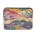 thumbnail image 1 of FORMRS 13"-13.3" Laptop Sleeve Protective Case Soft Carrying Quilted Computer Bag Cover, Green Floral Wave, 1 of 7