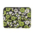 thumbnail image 1 of FORMRS 13-13.3 inch Laptop Sleeve Case Soft Carrying Quilted Computer Bag Cover, Green Flower Pattern, 1 of 7