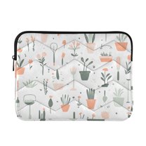 FORMRS 13-13.3 inch Laptop Sleeve Case Soft Carrying Quilted Computer Bag Cover, Green Garden Pattern
