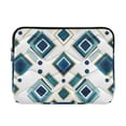 thumbnail image 1 of FORMRS 13"-13.3" Laptop Sleeve Protective Case Soft Carrying Quilted Computer Bag Cover, Green Geometric Pattern, 1 of 7