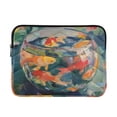 thumbnail image 1 of FORMRS 13"-13.3" Laptop Sleeve Protective Case Soft Carrying Quilted Computer Bag Cover, Green Goldfish, 1 of 7