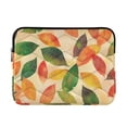 thumbnail image 1 of FORMRS 13"-13.3" Laptop Sleeve Protective Case Soft Carrying Quilted Computer Bag Cover, Green Retro Autumn Leaves, 1 of 7
